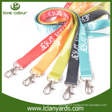 New custom Transfer color polyester ribbon dye sublimation lanyards